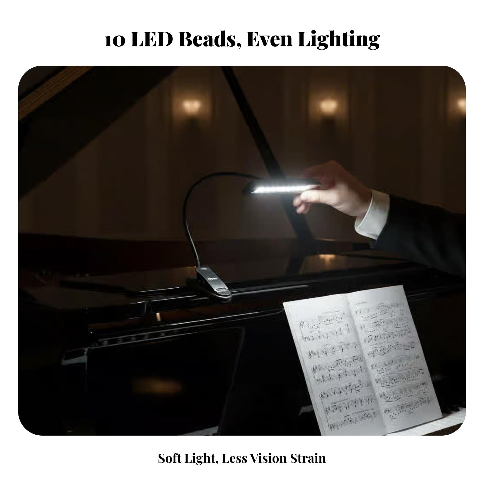 Professional 10 LED Clip On Music Stand Light Orchestra