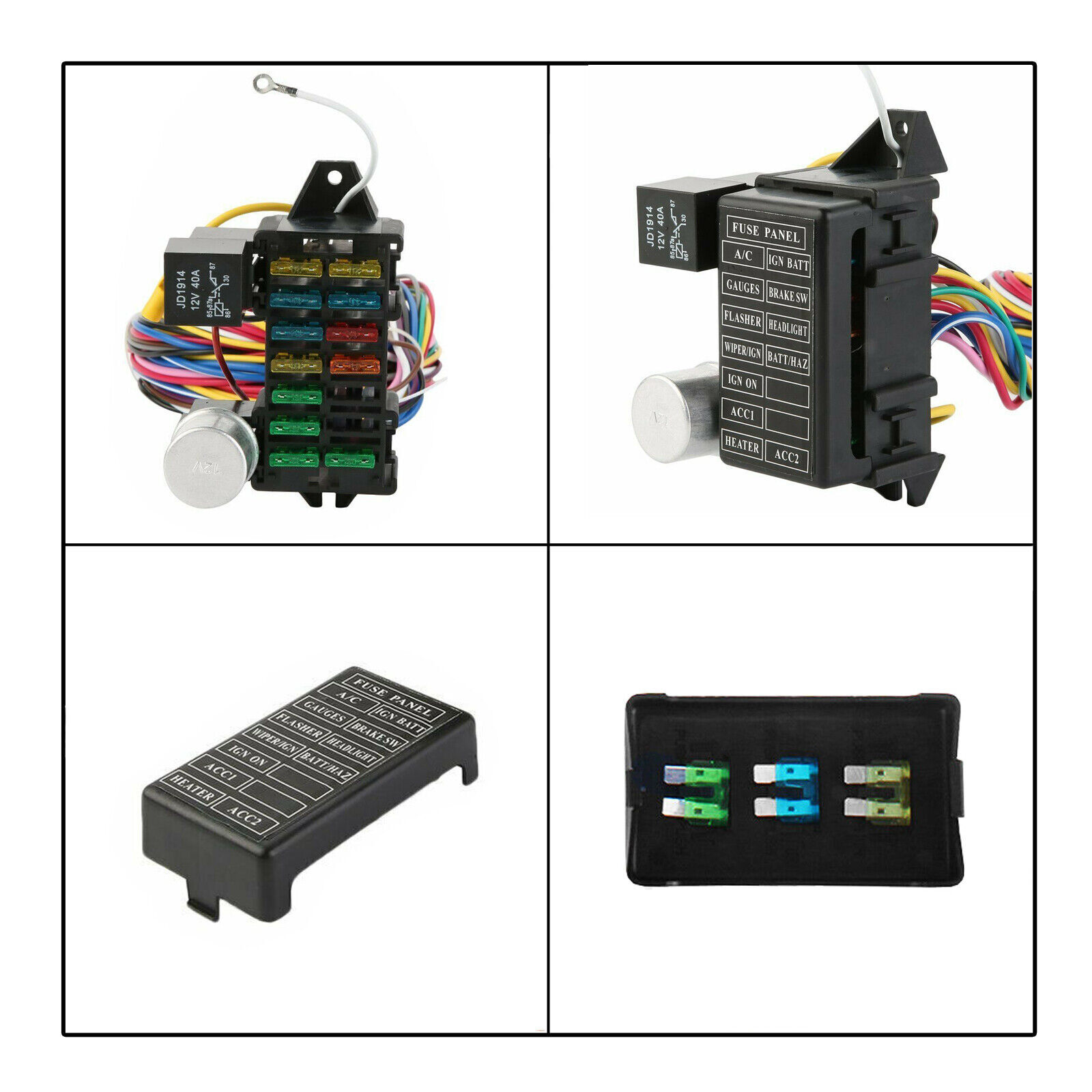 New 12 Circuit Universal Wiring Harness Muscle Car Hot Rod Street Rod XL Wires