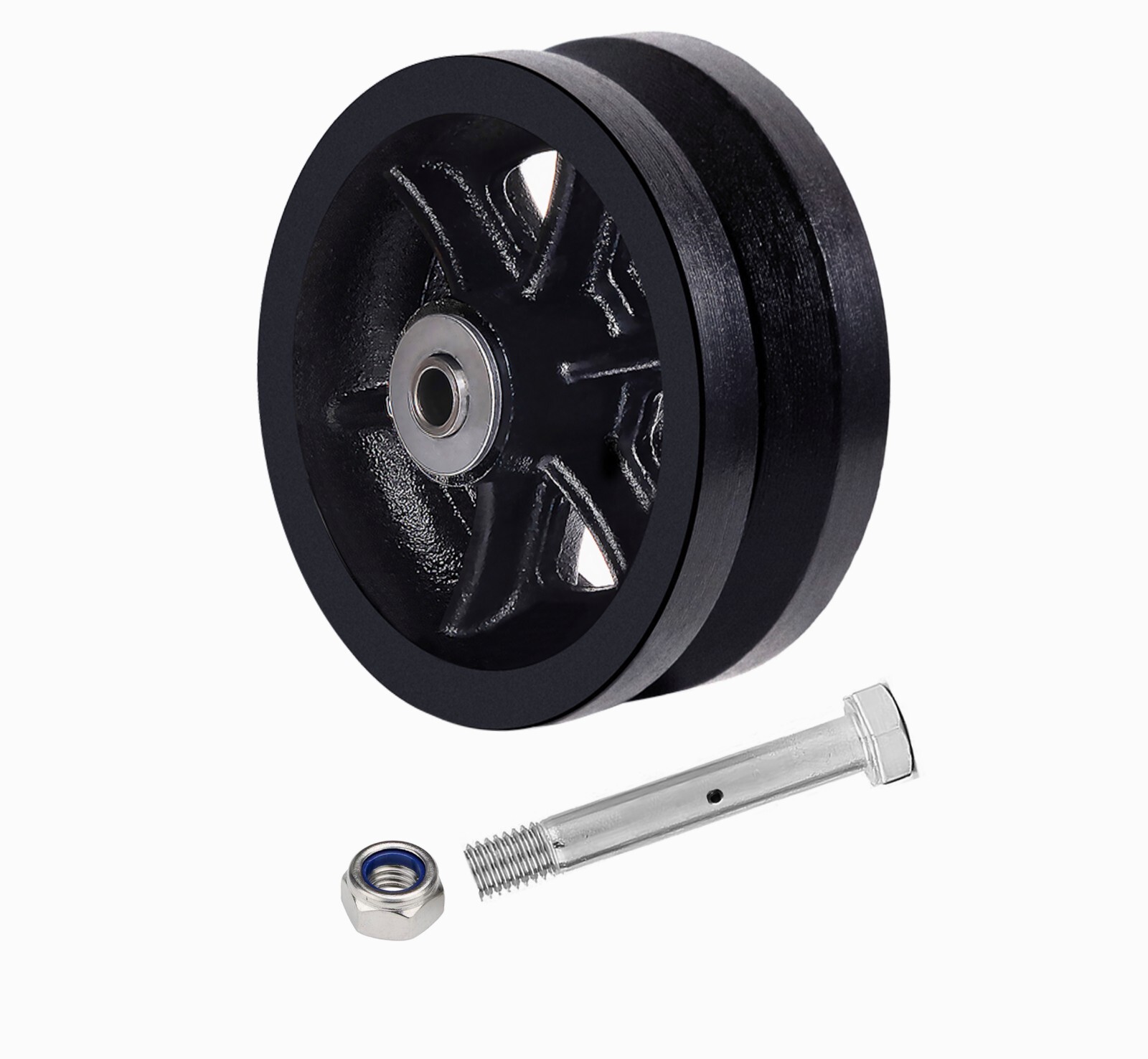 Globalcaster 4&6" V Groove Wheel Cast Iron Gate Wheel with Capacity 800&1000LB