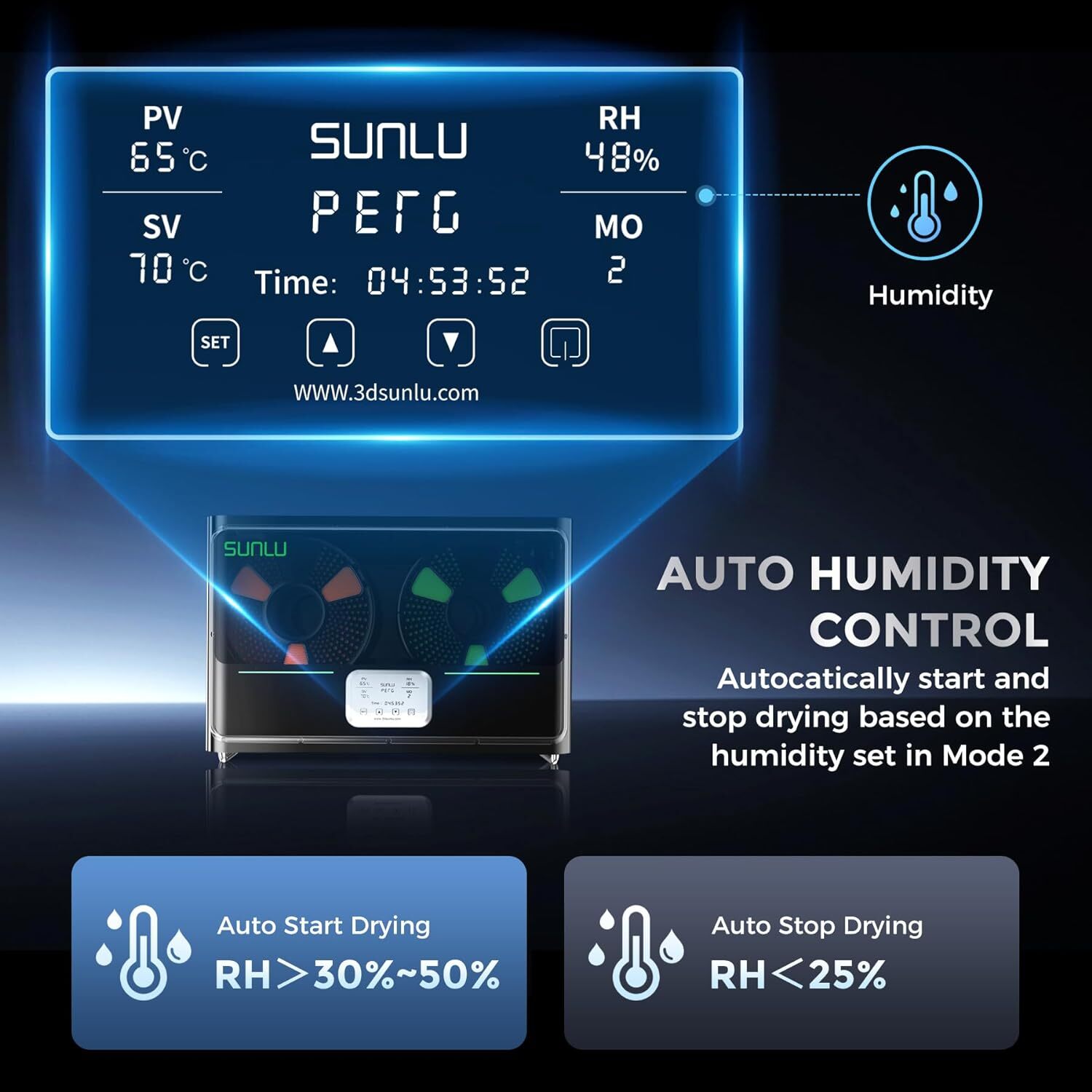 SUNLU New Filament Dryer Box S4 Large Capacity 3D Printer Filament Storage