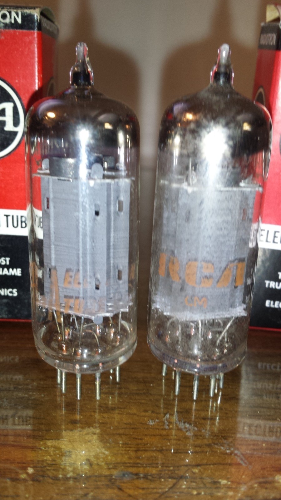 ⭐️Closely Matched Pair RCA 12BH7A GREY Plate O Getter USA Tube TV7 Tested LOT A+