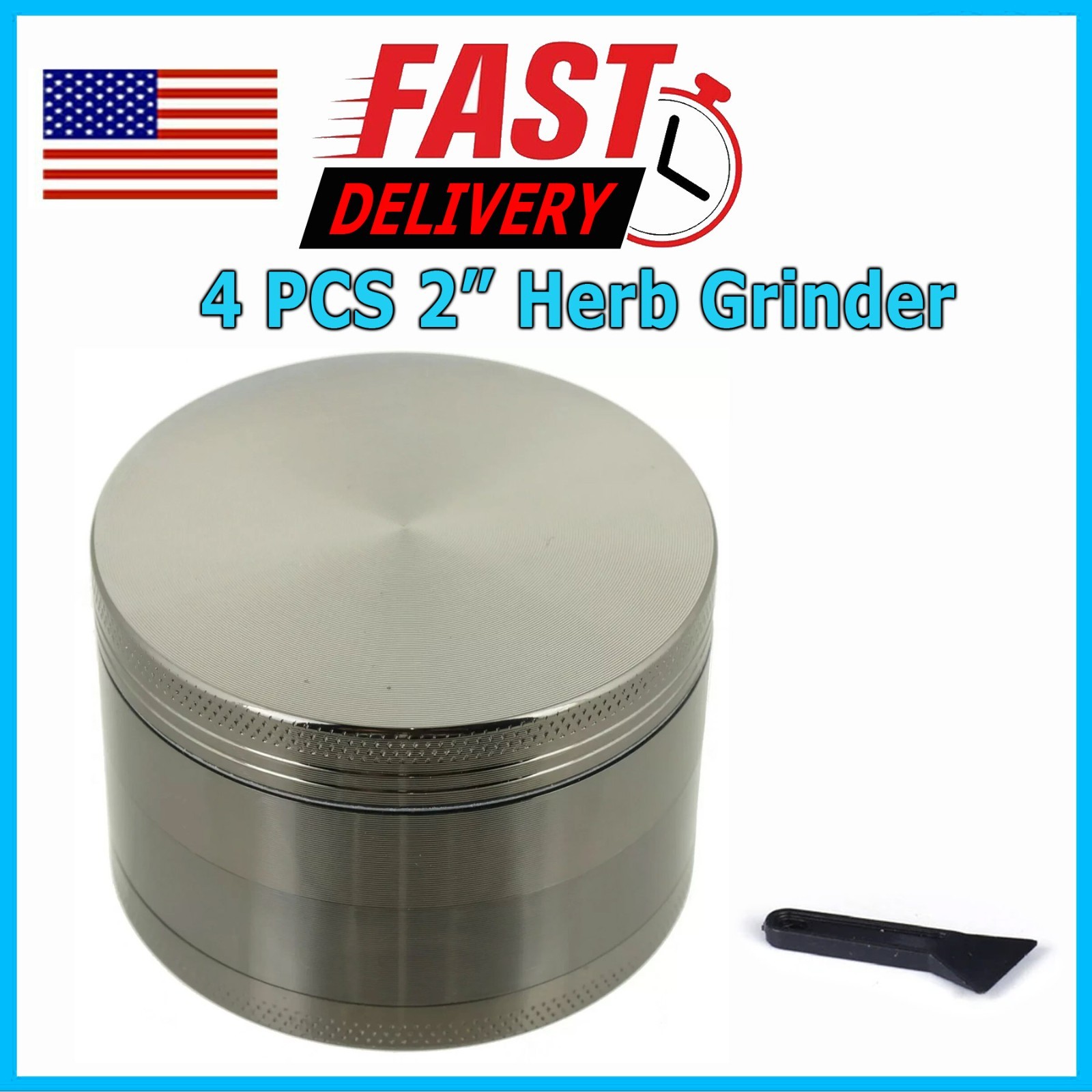 4 PCS Herb Tobacco Grinder Spice Herbal Metal Smoke Crusher Hand Muller