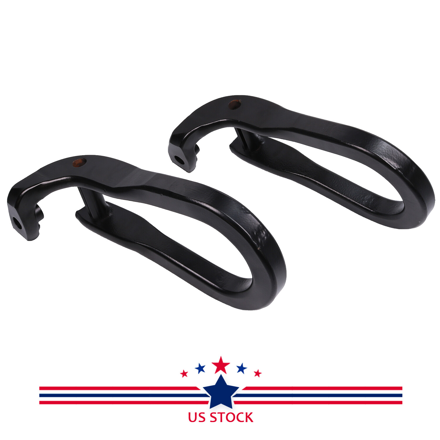 Pair Black Tow Hooks Kit 84072464 For 2015-2019 Silverado Sierra 2500HD & 3500HD