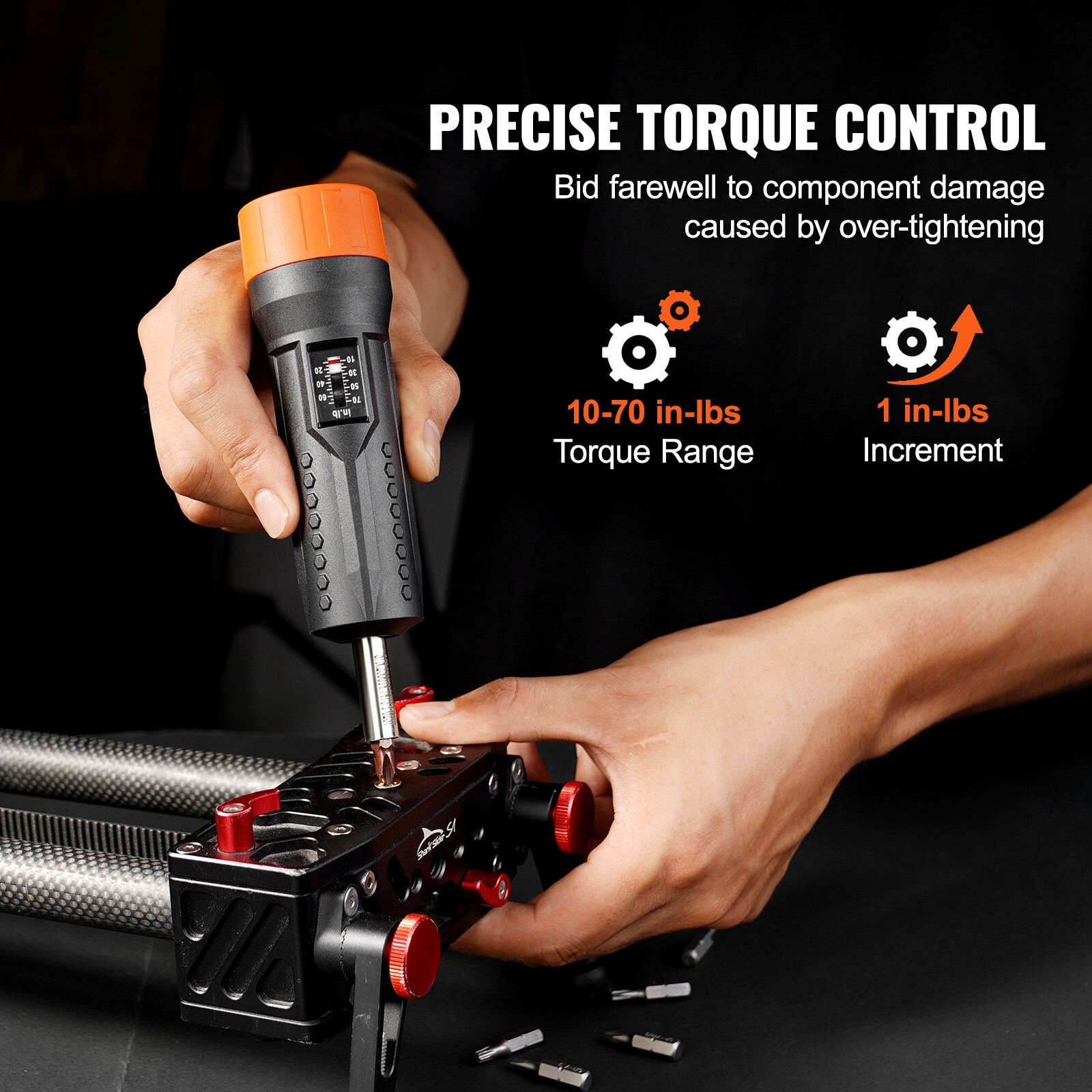 Torque Screwdriver 1/4" Range 10-70 in/lb w/ 1 in-lb Increment View Window