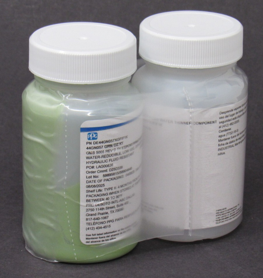 NEW PPG 2-Component Epoxy AIRCRAFT Green Primer 1oz Touch-Up Kit EXP 8-8-25 44GN