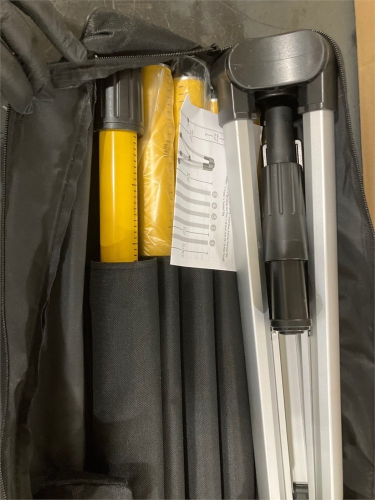 Asorbris 12 Ft./3.7M Professional Laser Level Pole with Tripod and Yellow