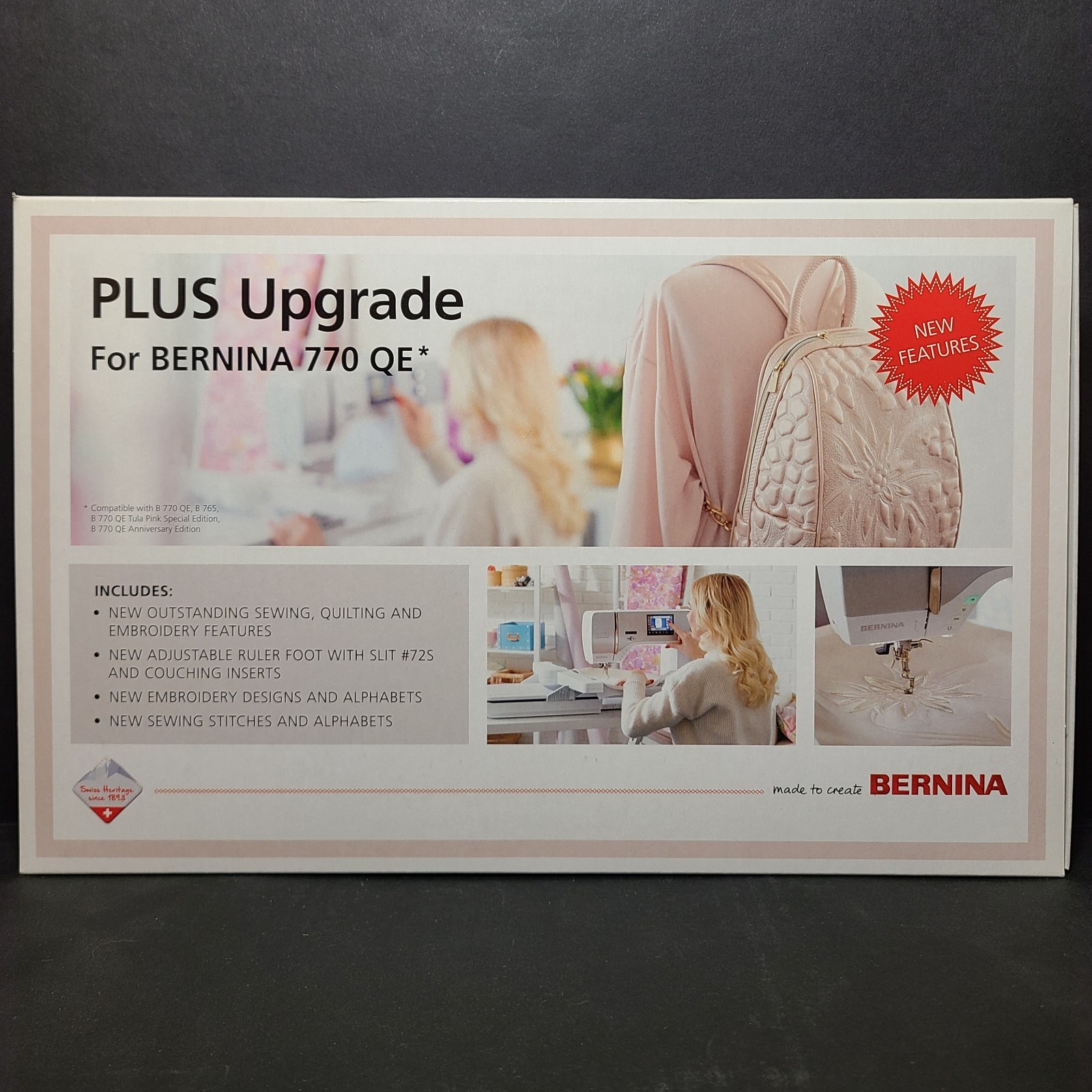 Bernina PLUS Upgrade for Bernina B 770 QE & 765 Advanced Software + Tools - NEW!