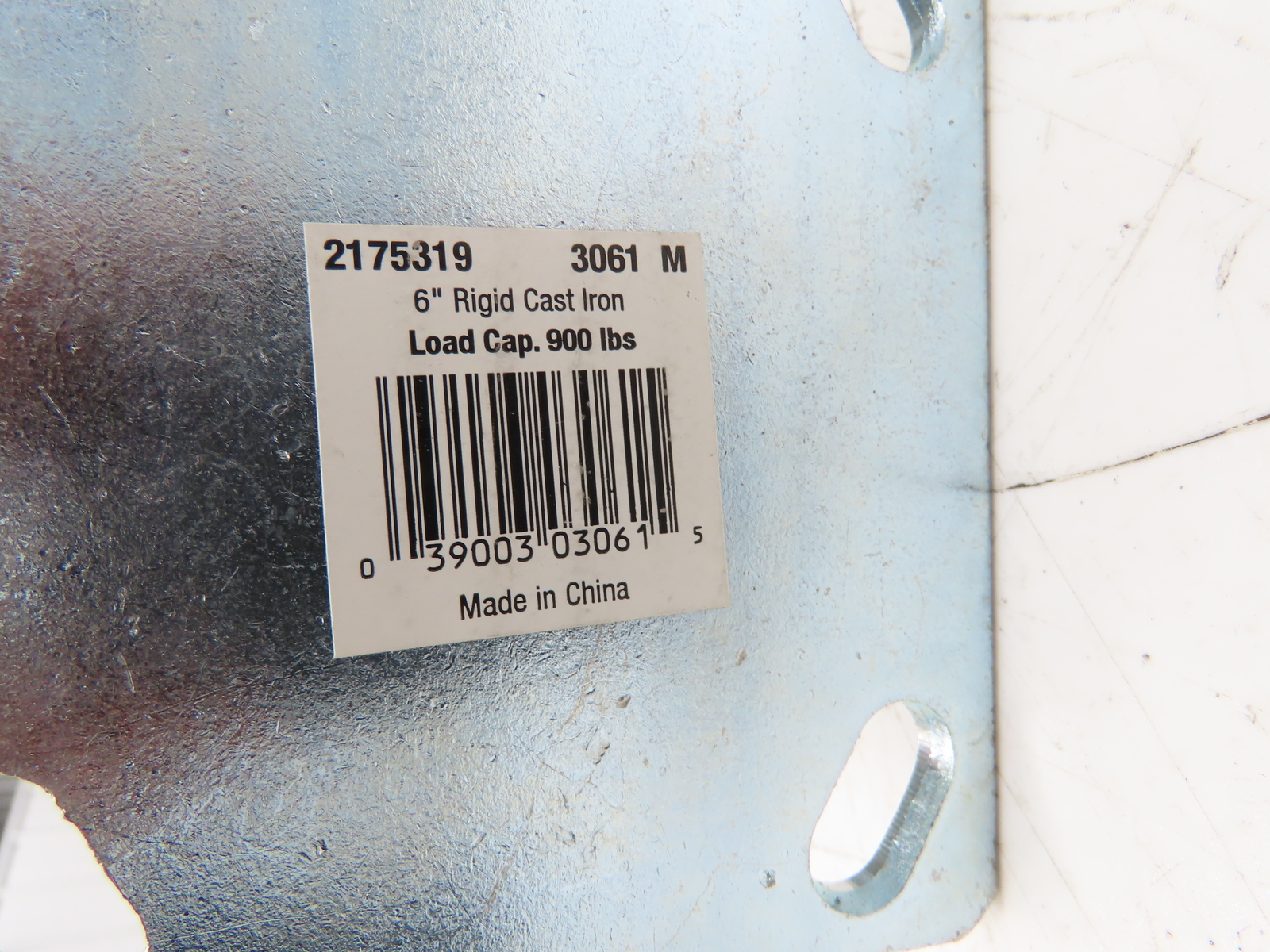 Cast Iron Rigid Caster Wheel 6" Lot of 4