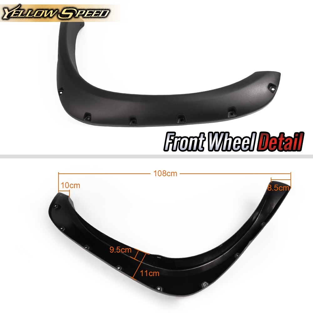 Fit For 02-08 Ram 1500 03-09 Ram 2500/3500 Pocket Rivet Style Fender Flares 4pcs