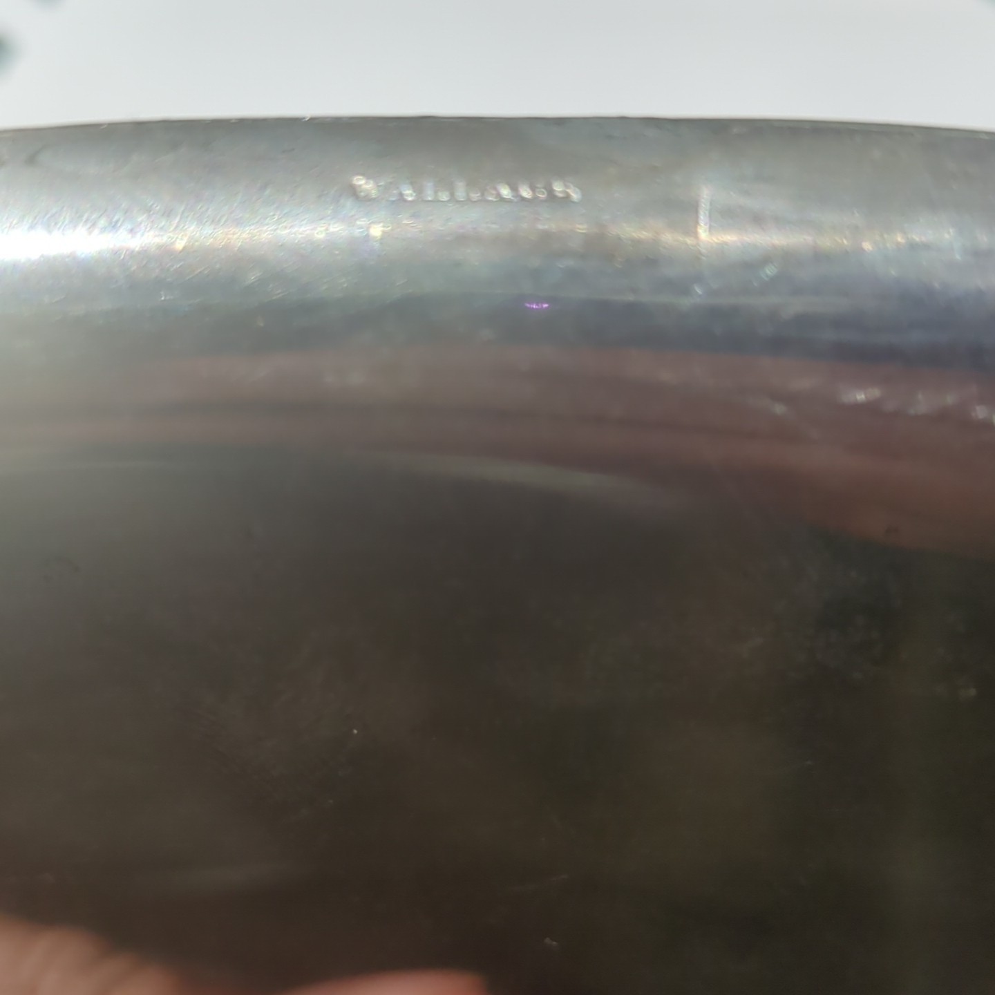 VTG Wallace STERLING SILVER 8oz Flask. Monogrammed "KSG" Unique Piece 195 grams