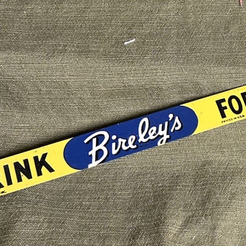 Vintage Original Tin Strip Shelf Sign Bireley’s Orange Soda 1941