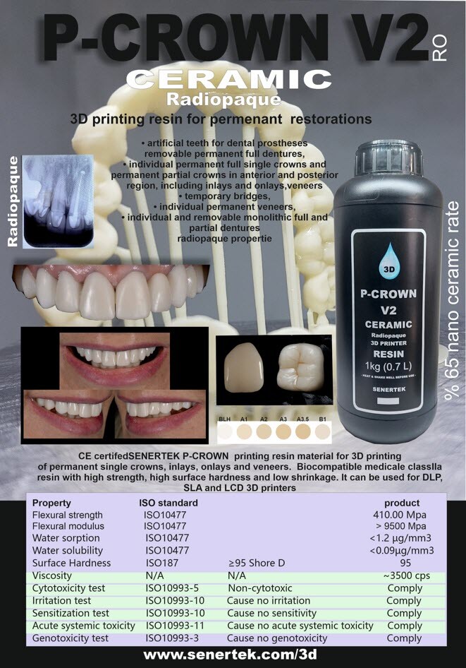 DLP SLA LCD 3d printer permenant crown - teeth resin ..