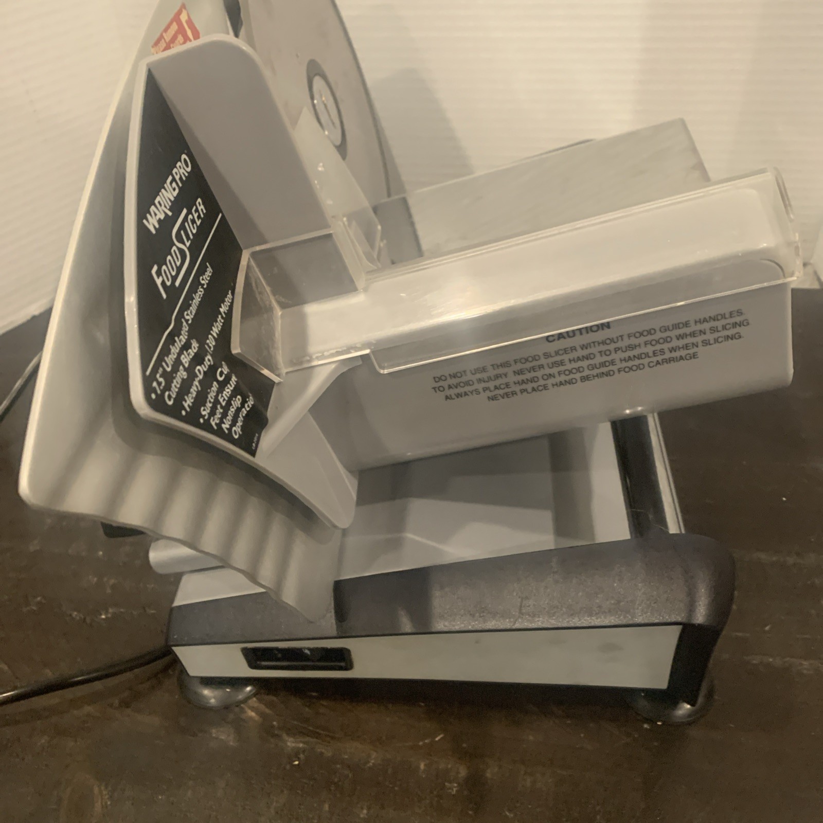 Waring Pro FS150 Professional Electric Food Slicer Premium Coated Steel Aluminum