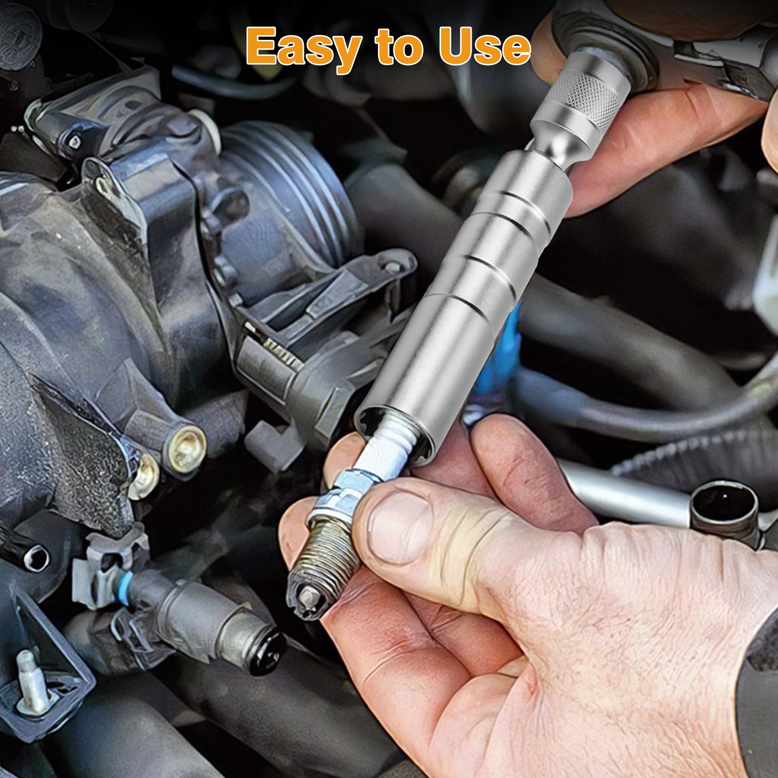 14mm&16mm Thin Wall Magnetic Swivel 3/8"Spark Plug Socket 12-Point Removal Tool