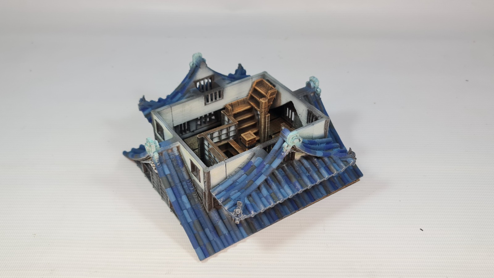 Hatsume 3D Printed Japanese Castle 28mm Miniature for Tabletop RPG