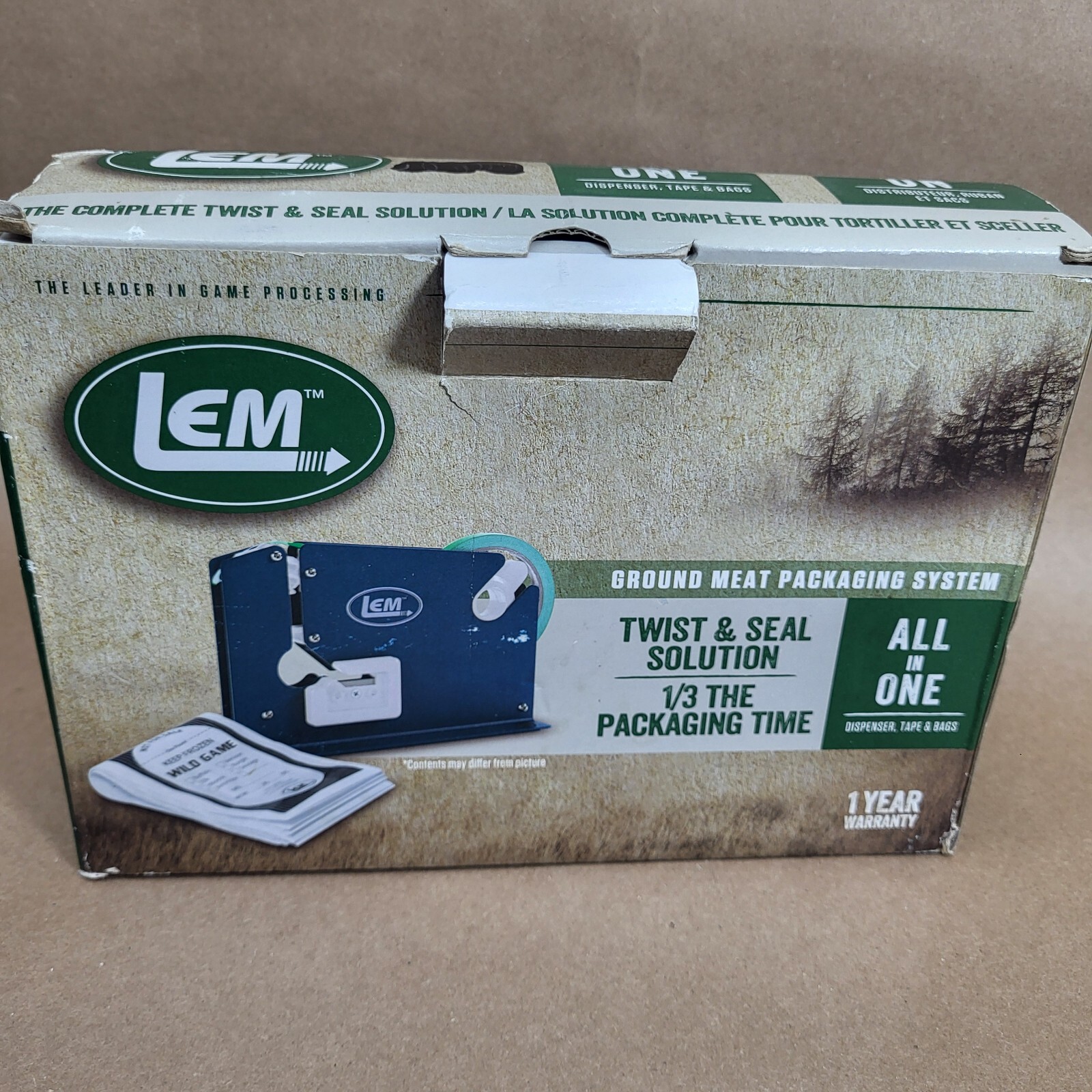 LEM Products Ground Meat Packaging System Twist & Seal Solution - Blue