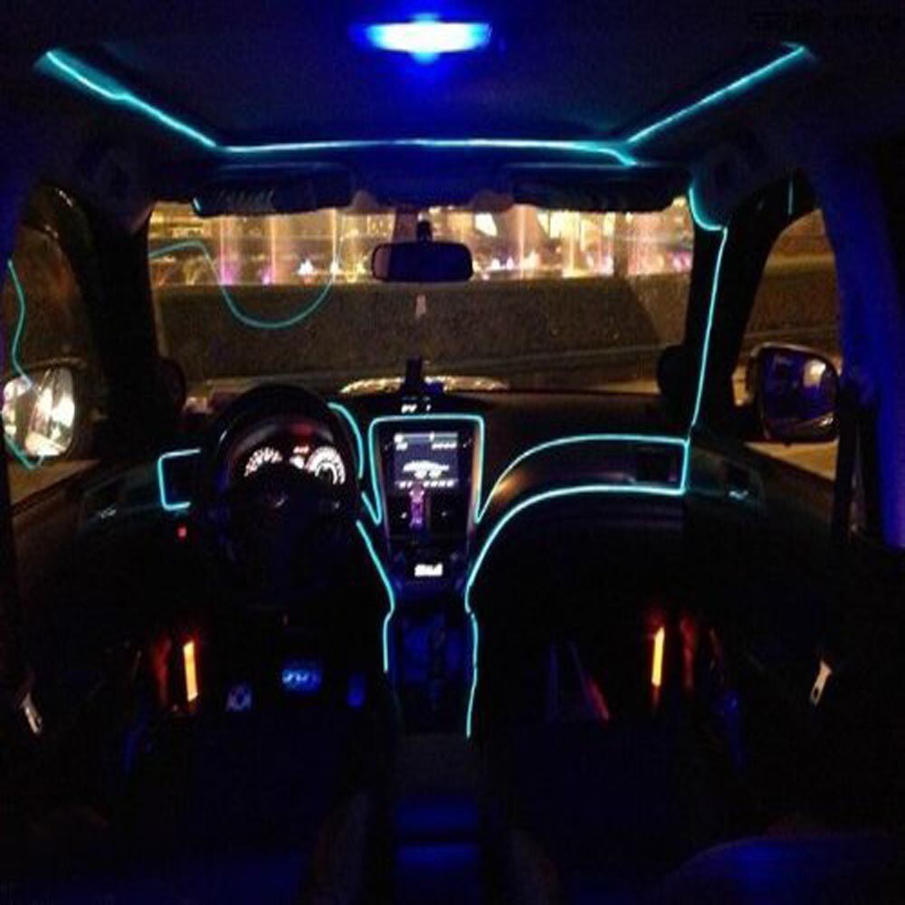 Neon LED Light Glow EL Wire String Strip Rope Tube Decor Car Party + Controller