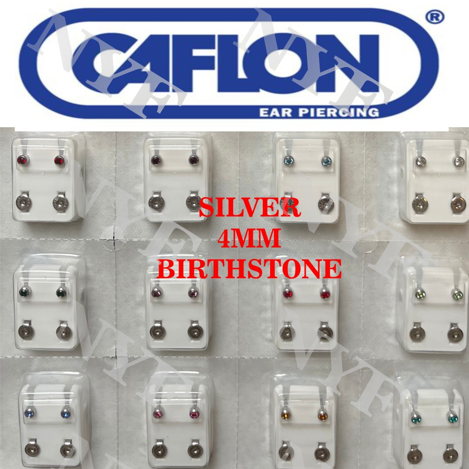 Ear Piercing Earring Studs 1 pr or 12 prs Caflon Studex Sterile Surgical Steel