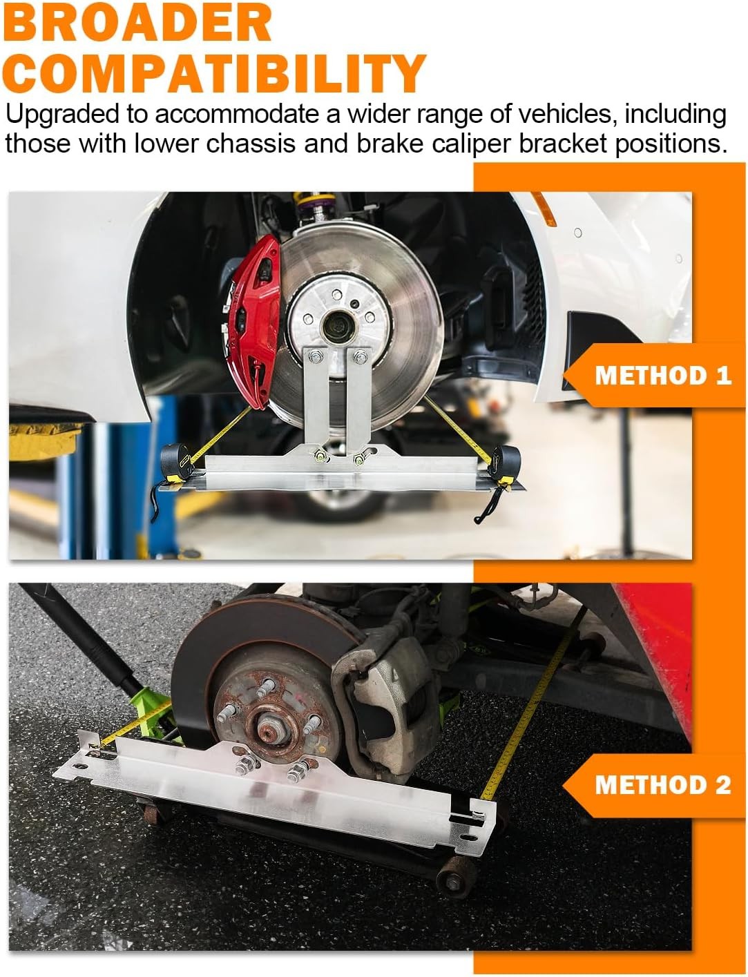 Upgraded Wheel Alignment Tool Stainless Steel w/ Connection Sheet& Tape Measures