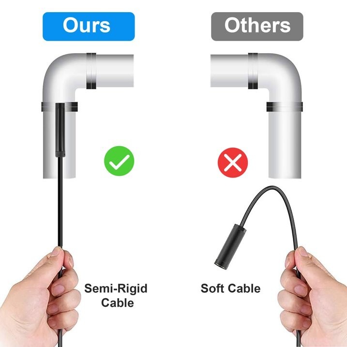 Pipe Inspection Camera Endoscope Video Sewer Drain Cleaner Waterproof Snake USB