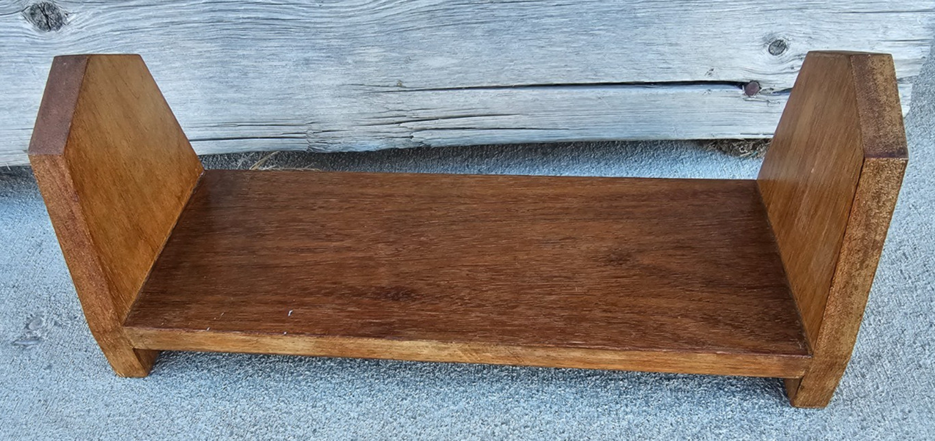 Vintage Wooden Bookshelf Recipe Countertop Book Shelf Arts & Crafts Danish MCM