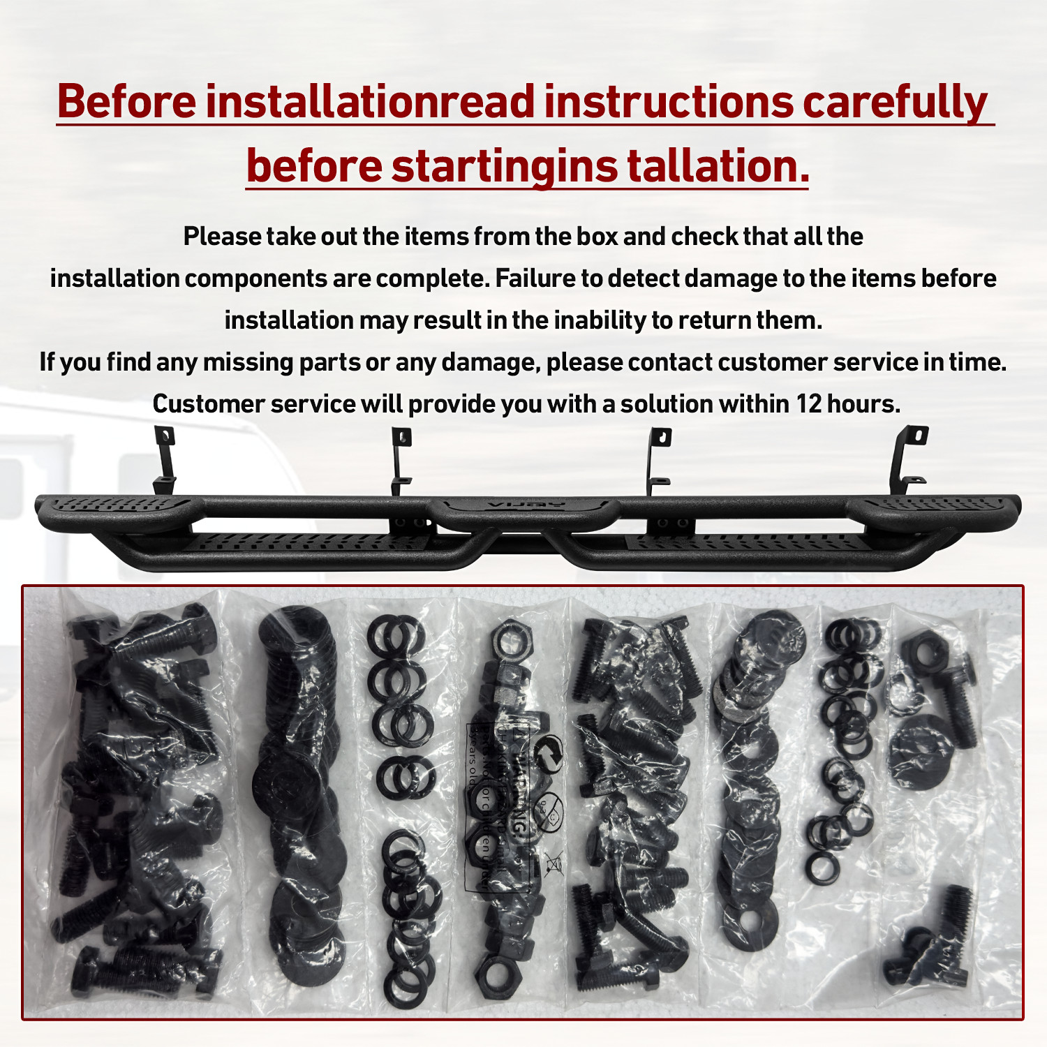 Vijay Fit 2019-2025 GMC Sierra 1500 Extended Cab Running Boards & Step Bars