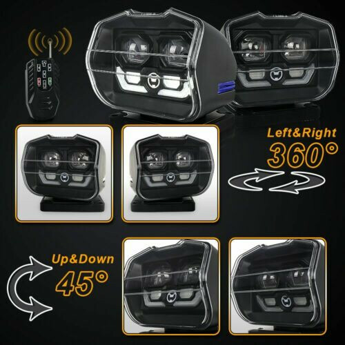 LED Remote Control Searchlight Marine Boat Car Truck Wireless Spotlight Magnetic