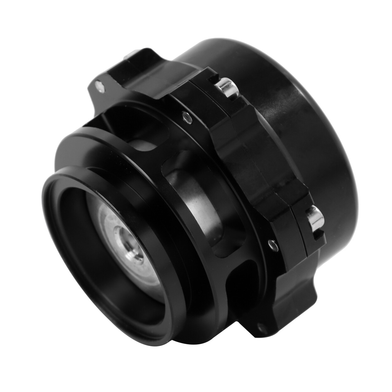 Universal Aluminum 50mm Blow Off Valve Dump Valve BOV with V-band Flange Black