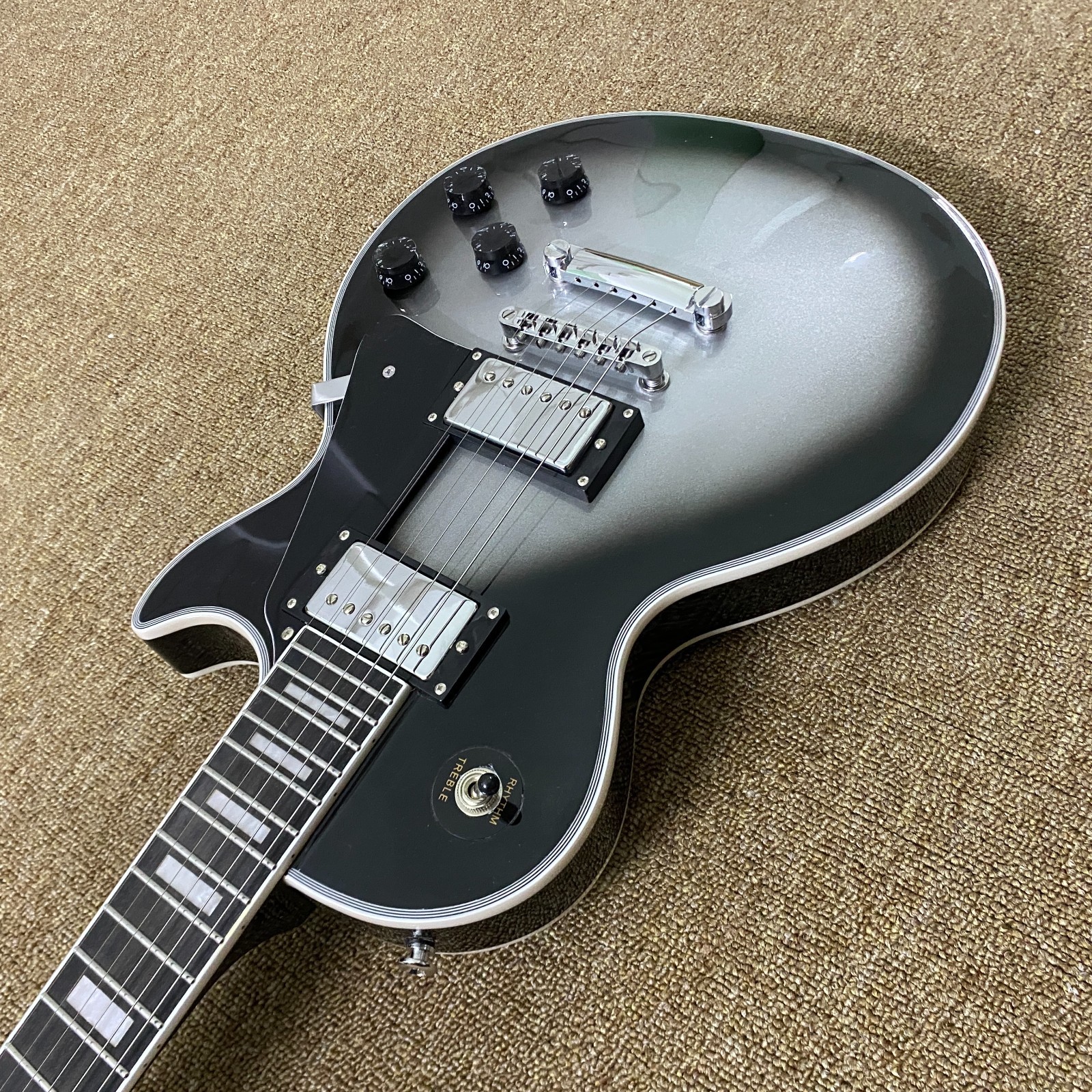 Custom LP Electric GuitarChrome plated hardware Carve Metal body Free Ship in US