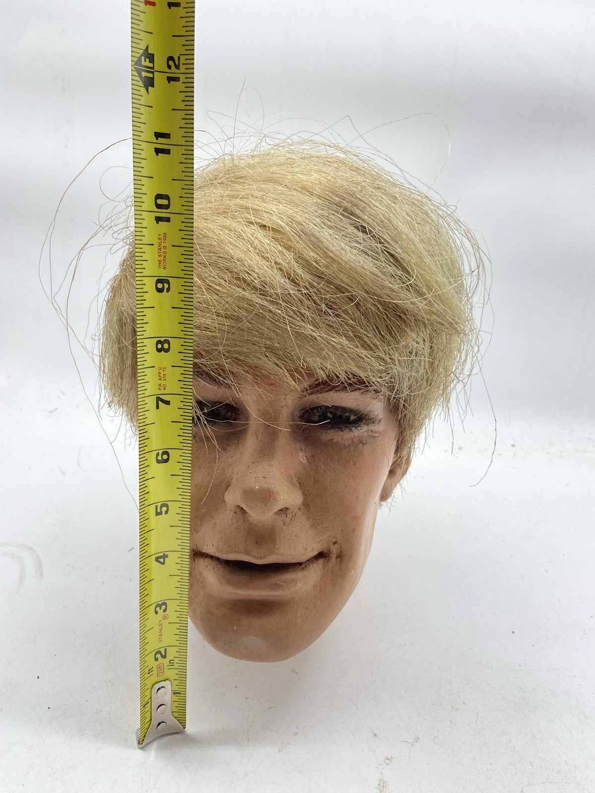 vintage male mannequin head wig display part display prop 70s