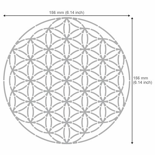 No.488 Metal Stencils, Sacred Geometry Figures, Flower of Life Version, 64