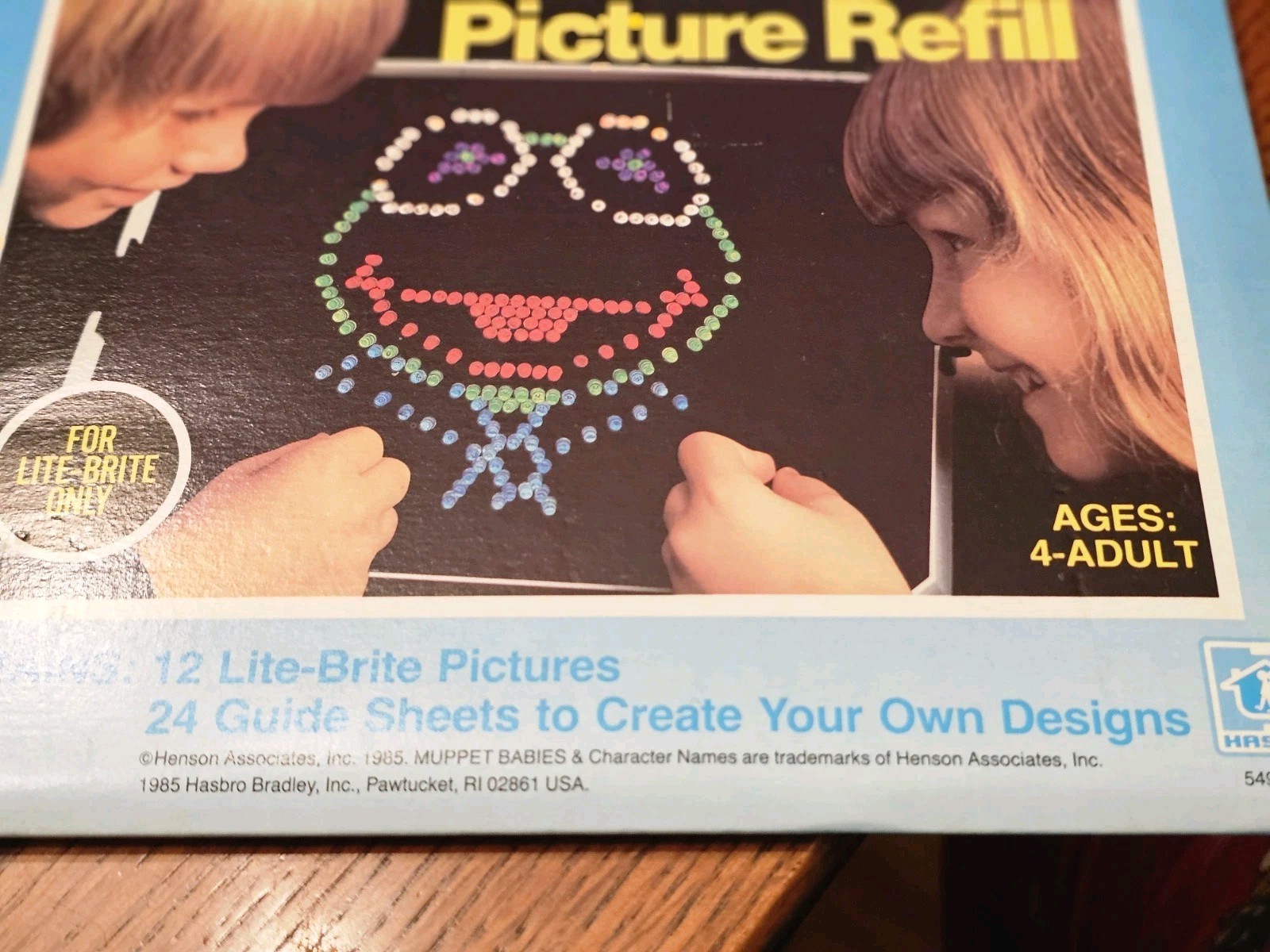 NEW Vintage 1985 Jim Henson's Muppet Babies Lite-Brite Picture Refill Set Sealed
