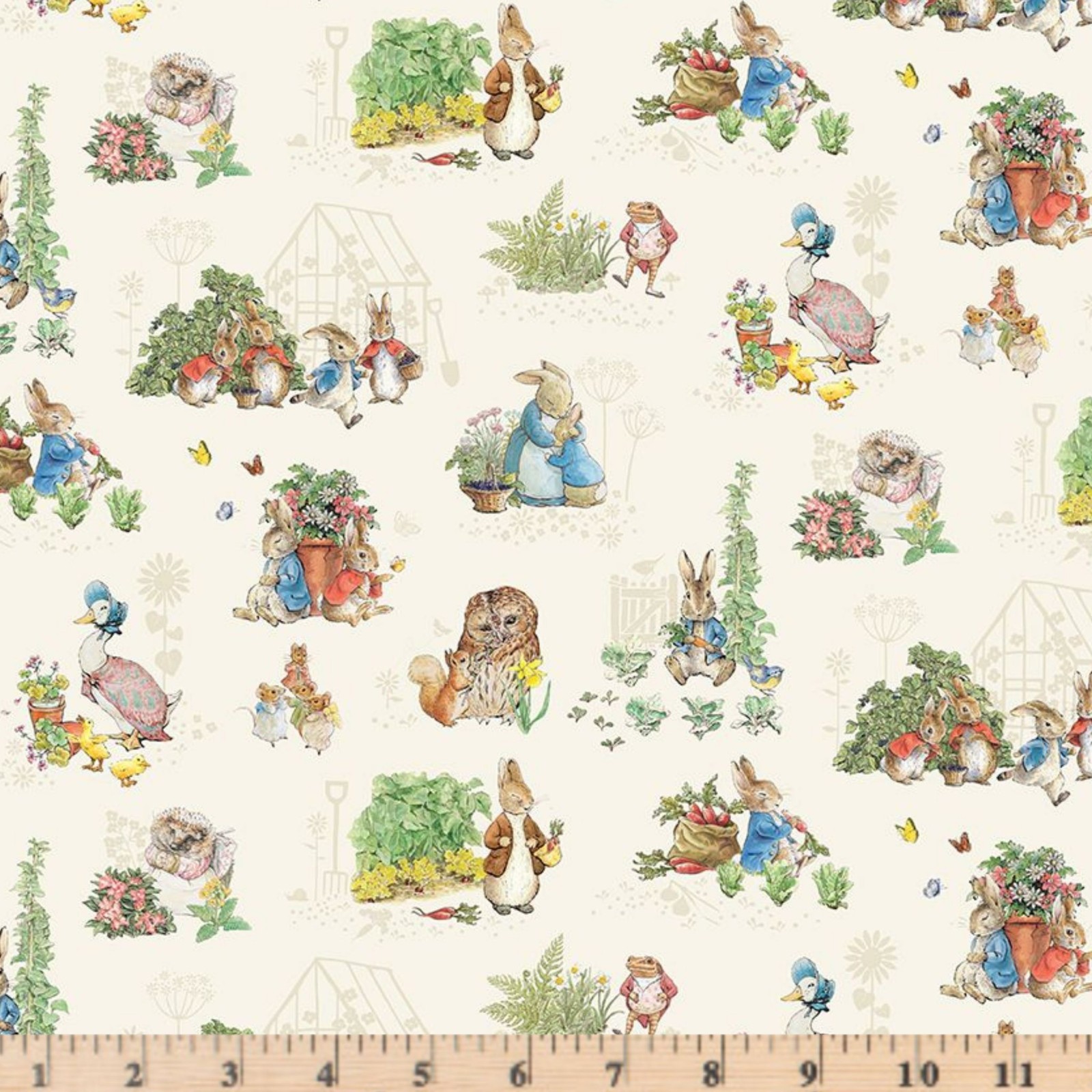 Peter Rabbit & Friends Characters Cloud CD15861 Cotton Fabric By half yard