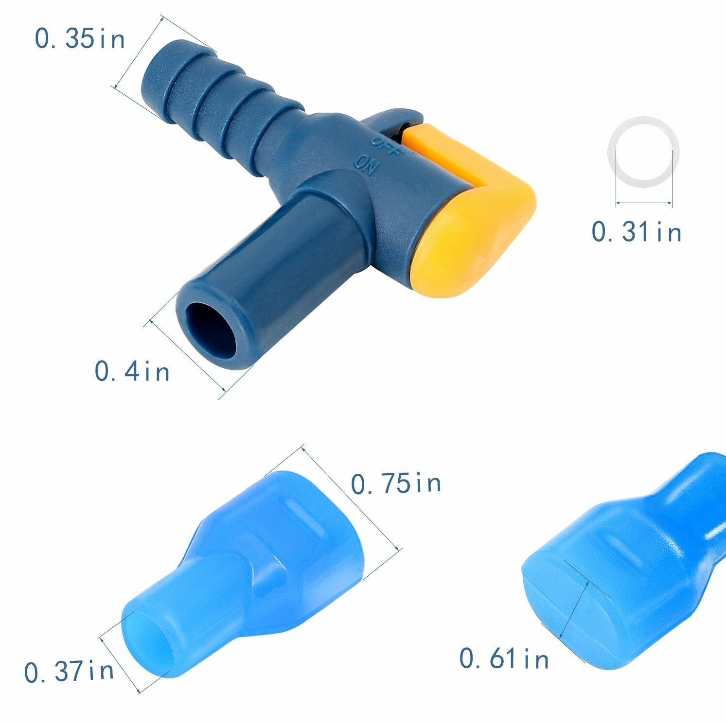 4 Pk Bite Valve Replacement 90 Degree Silicone Mouthpiece For Camelback