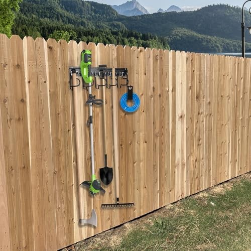 Metal Garage Tool Organizer Wall Mount Garden Tool Organizer With 2 Pack