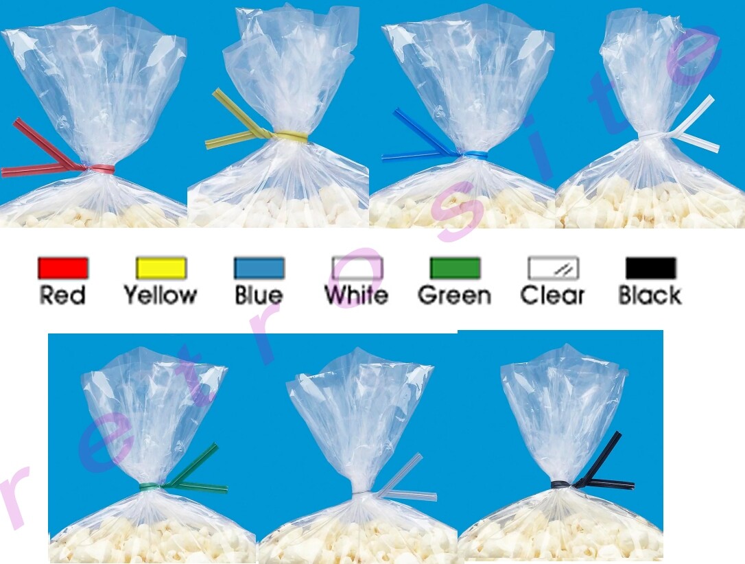 6" Plastic Twist Ties 6-inch Genuine ULINE Pre-Cut Nose Wire for Mask Colors-Qty