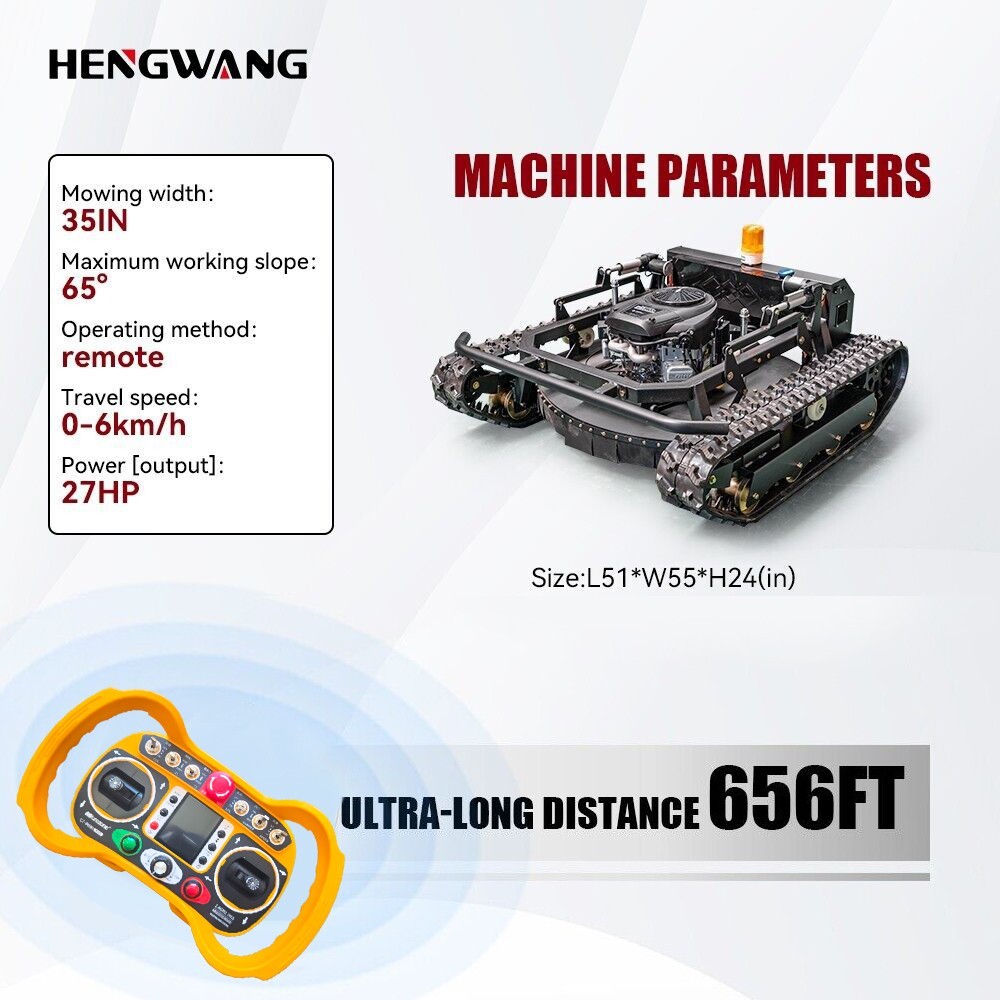 Robot lawn mower sale！！All Terrain Remote Control Off-Road Lawn Mower 27HP