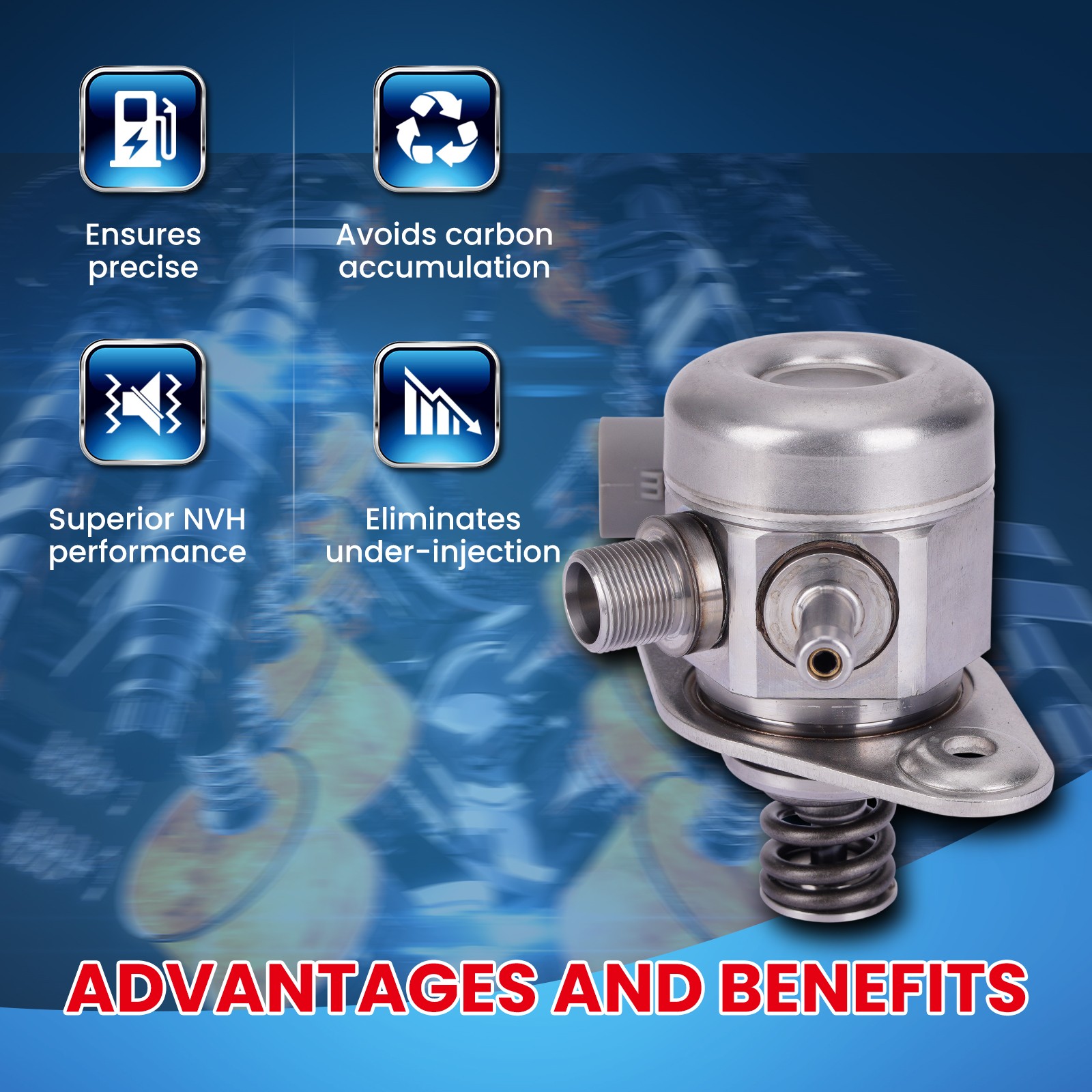 High Pressure Fuel Pump for Mercedes-Benz C300 E300 Metris INFINITI Q50 Q60 2.0L