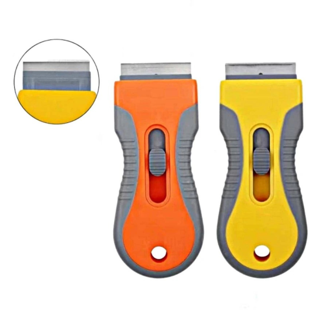Razor Blade Scraper Tool Retractable Multipurpose Two Tone Cleaning Tools (1 pc)