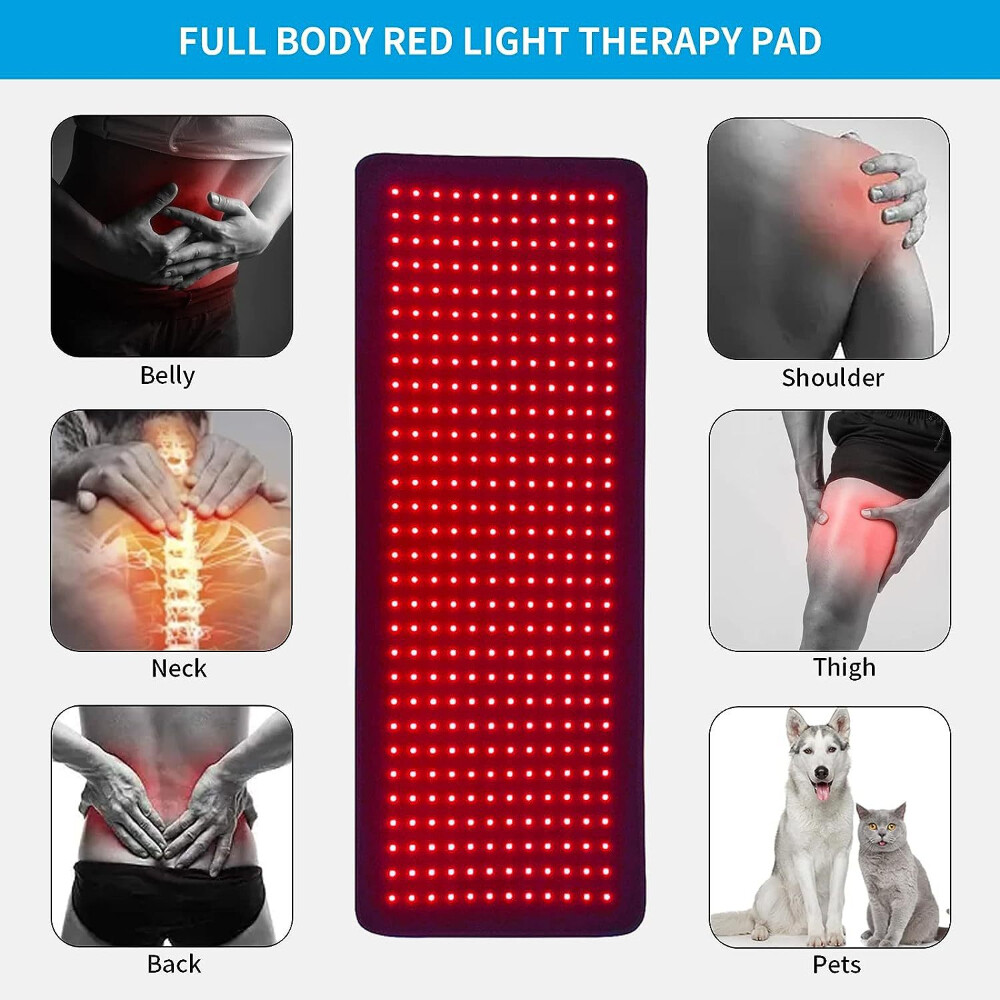 LED Red Light Therapy Pad Infrared Mat Device Back Full Body Muscle Pain Relief