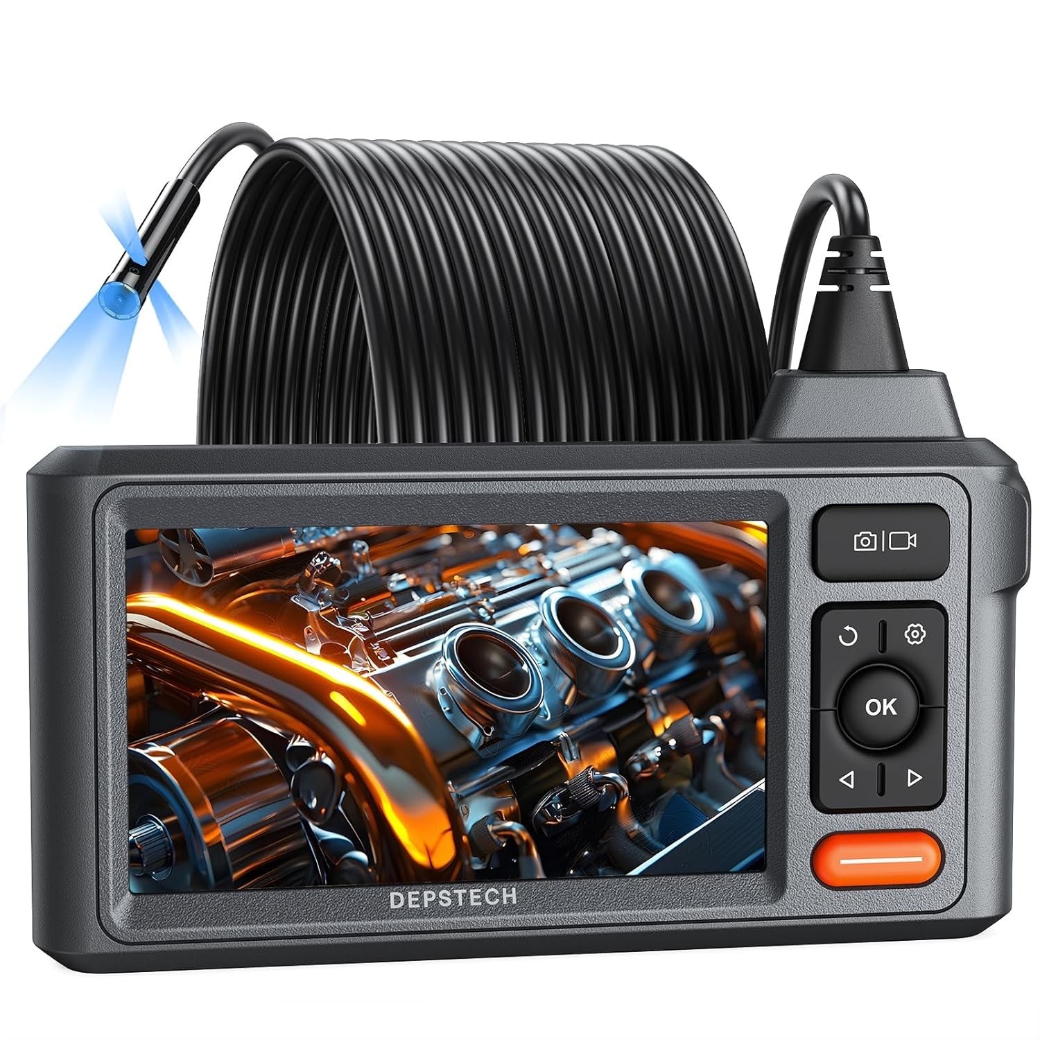 Professional Grade 50ft Sewer Camera with LED Light & Long Battery Life