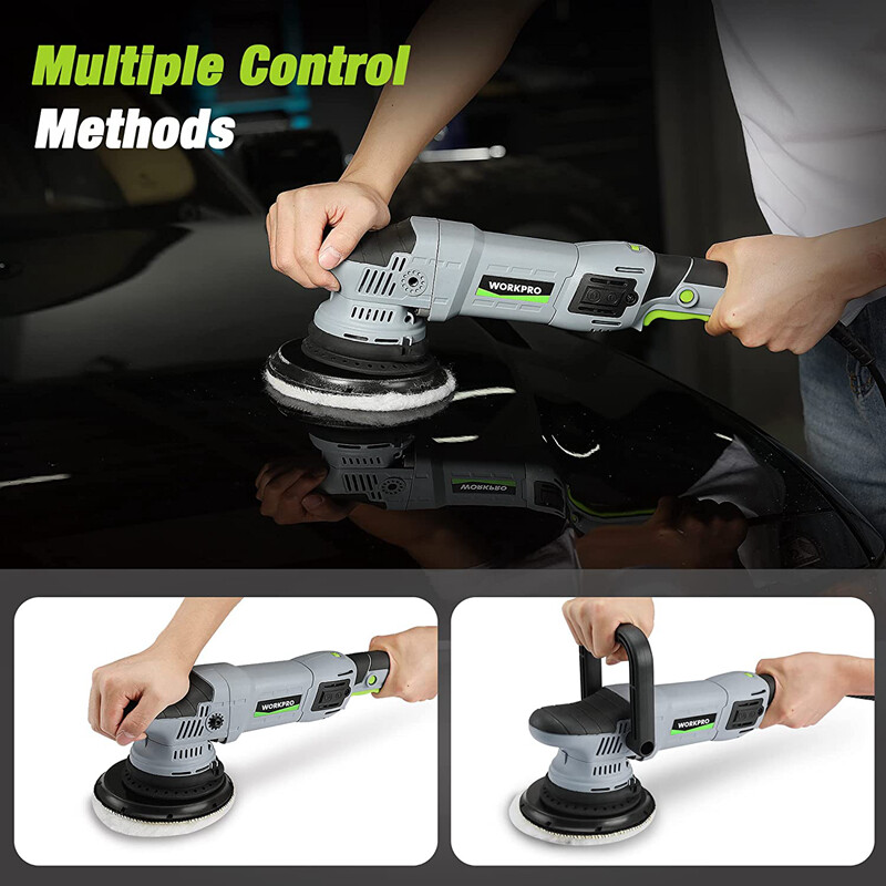 WORKPRO 6" 1080W Buffer Polisher Dual Action Orbital Polish Set 6 Variable Speed