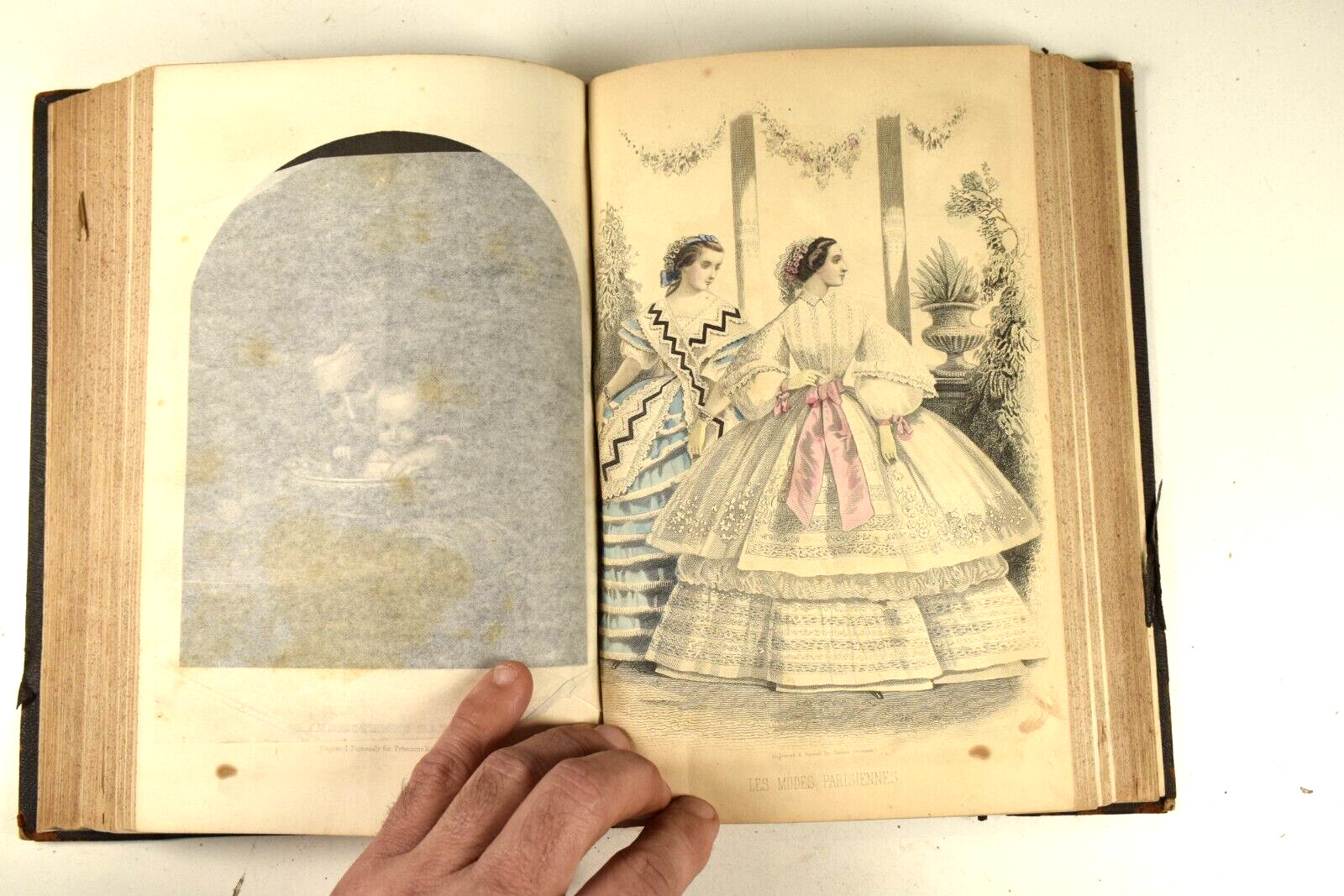 1859 Bound Peterson's Magazine Full Year w/ Hand Colored Engravings Sheet Music