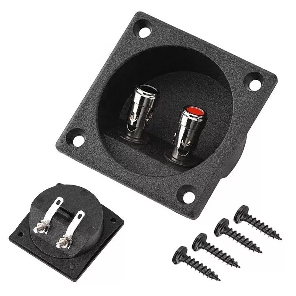 2PCS Speaker Box Terminal 2-Wire Round Spring Cup Connector Subwoofer Enclosure