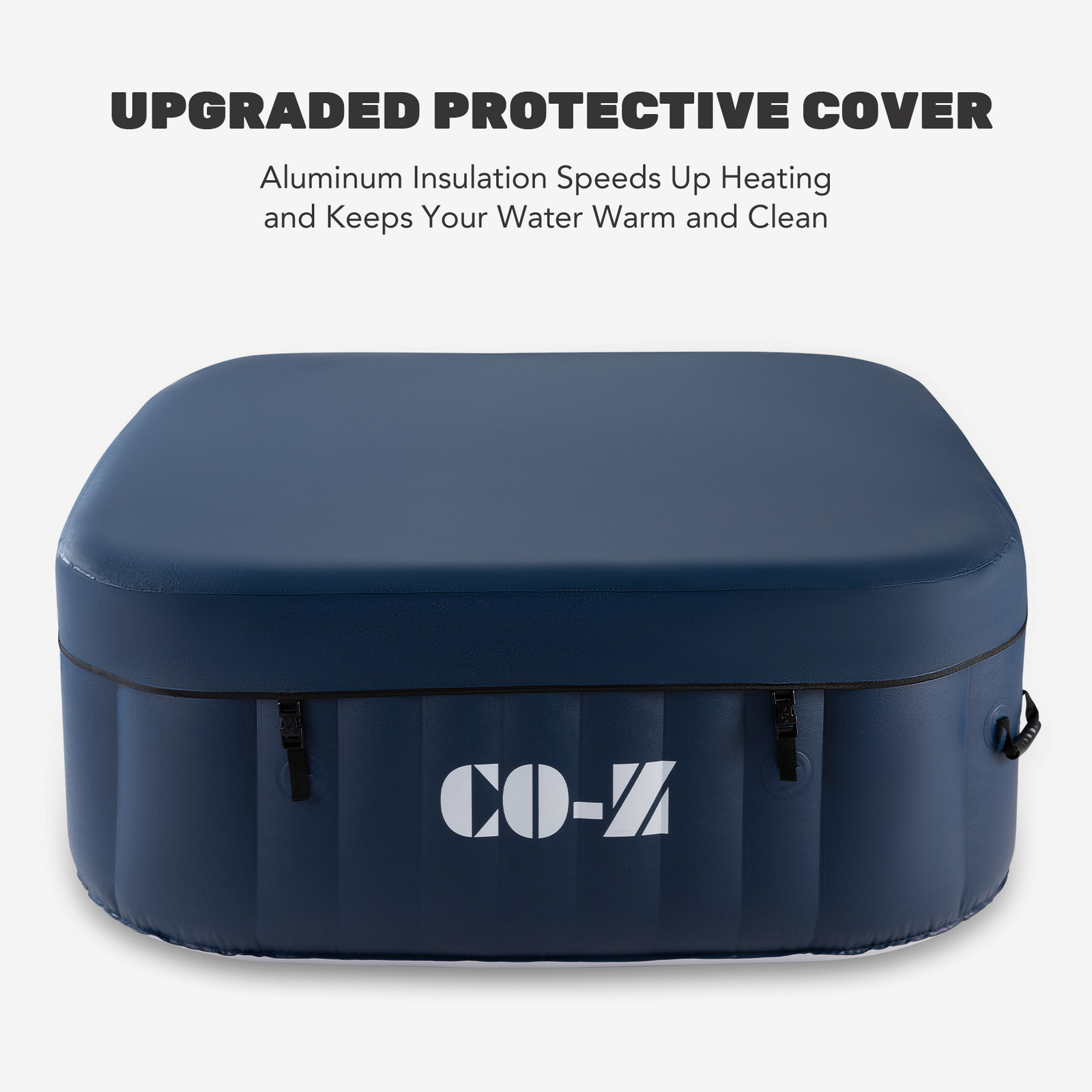 CO-Z Inflatable Tub Spa Portable 120 Air Jet w Pump and Cover 2-4 Person US