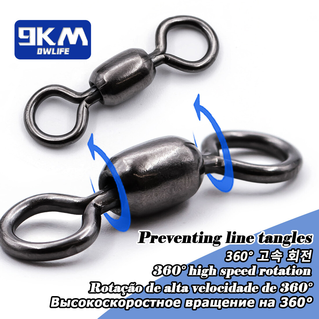 Heavy Crane Swivels 50~200Pcs Swivels Fishing Tackle Fishing Line Hook Connector