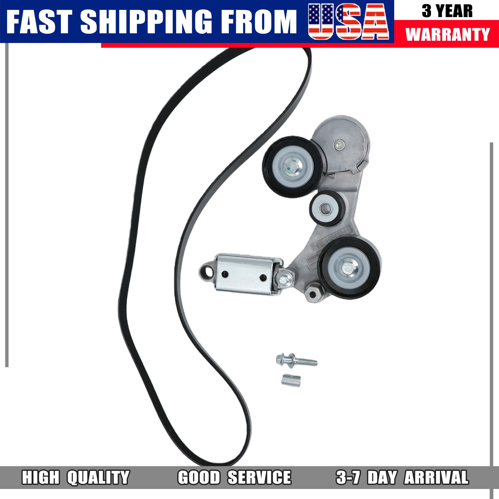 For 2012-2016 Buick LaCrosse Regal 2.4L 2x Serpentine Belt & Tensioner Assembly