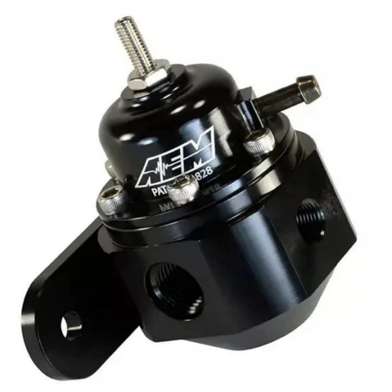 Universal Adjustable Black Fuel Pressure Regulator AEM 25-302BK Fast Shipping