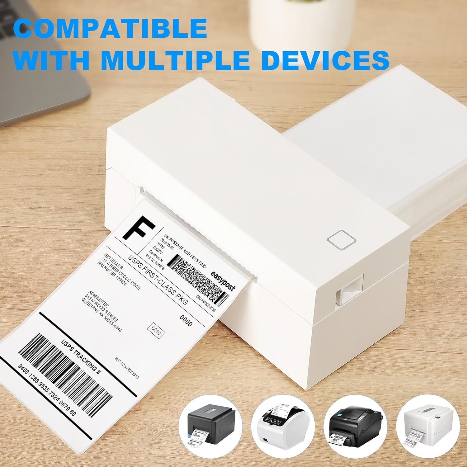 500/Stack 4x6 Fanfold Direct Thermal Shipping Labels Perforated Mailing Labels