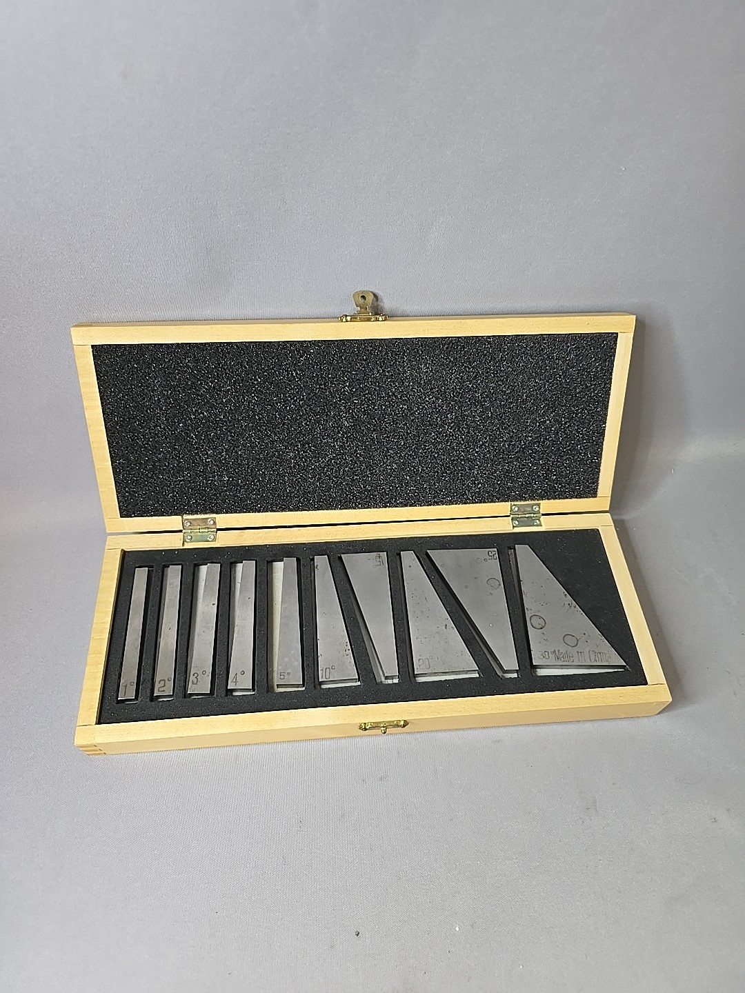 Machinist Angle 10 Piece Block Set  Cbl0306 1-30d W/ Wooden Case
